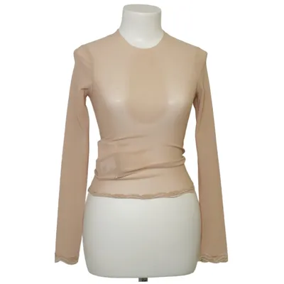Långärmad t-shirt (Beige) från Milkwhite Elastan, Återvunnen polyester
