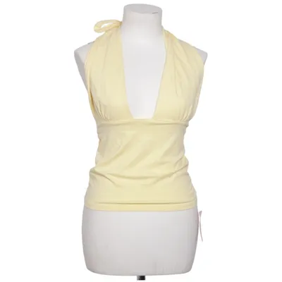 Halternecktopp (Gul) från PrettyLittleThing Bomull, Elastan