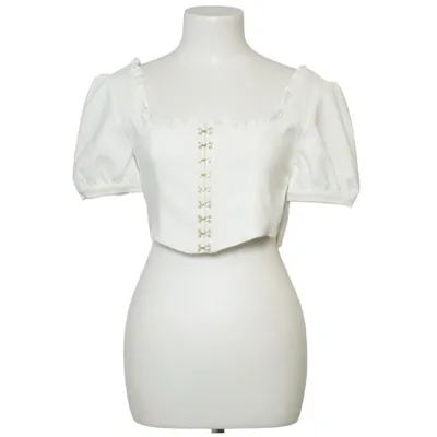Dirndlblus (Vit) från Meshki Elastan, Polyester