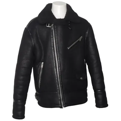 Veste en peau de mouton retournée (Noir) de Zara Polyester