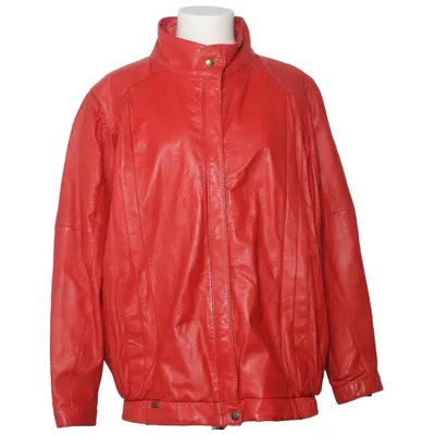 Veste en cuir (Rouge) de Saki Coton, Cuir