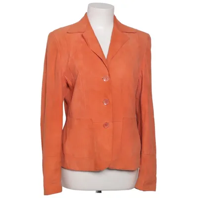 Leren blazer (Oranje) van Walter Leder Leer, Viscose
