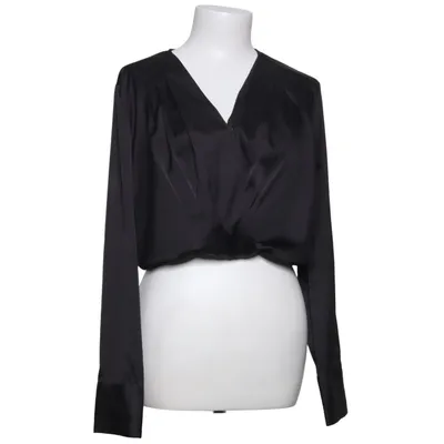 Wrap blouse (Black) from Donna Romina x NA-KD Elastane, Polyester