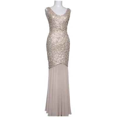 Avondjurk (Beige, Goud) van Helena Crona of Sweden Elastaan, Polyamide, Polyester