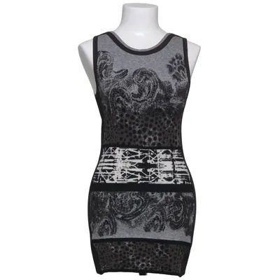 Dress (Gray, Black, Multicolored) from Marc Cain Cotton, Elastane, Polyamide, Polyester, Wool