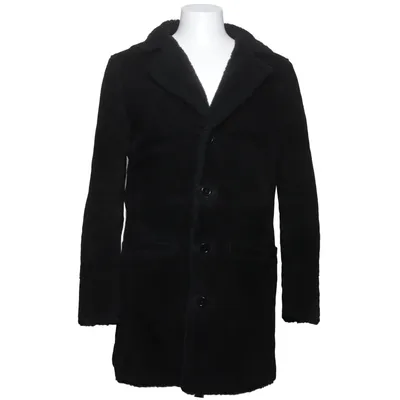 Veste en peau de mouton retournée (Noir) de Human Scales Cuir, Polyester