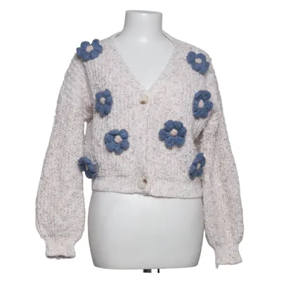 Cardigan (White, Blue) from Debut Acrylic, Elastane, Polyamide, Polyester