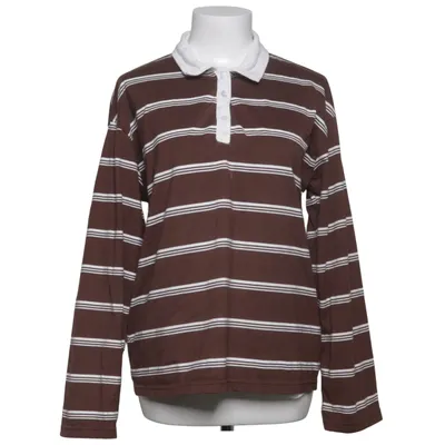 Rugby shirt (Bruin, Wit) van Pieces Katoen, Polyester