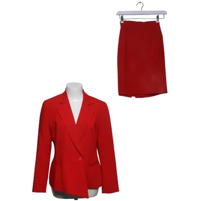 Tailleur jupe (Rouge) de Clasen Élasthane, Polyester, Viscose, Laine