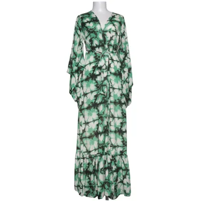 Morgonrock (Grön, Vit, Svart) från Moksha Polyester, Silke