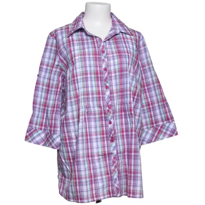 Short sleeve shirt (Purple, Blue, White) from NKD Cotton, Polyester