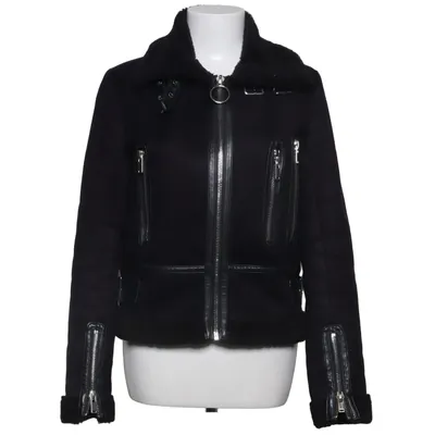 Veste en peau de mouton retournée (Noir) de Zara Woman Outerwear Polyester