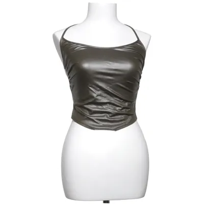 Halterneck top (Grøn) fra PrettyLittleThing Polyester