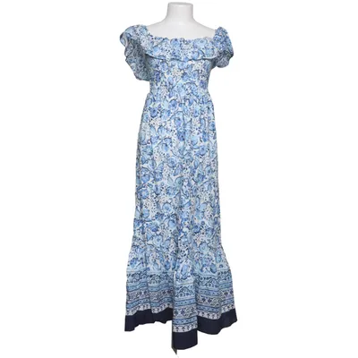 Maxi dress (Blue, White) from Zara Cotton
