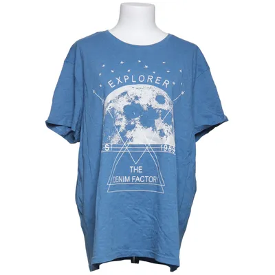 T-shirt (Blauw) van Denim Factory Katoen, Polyester