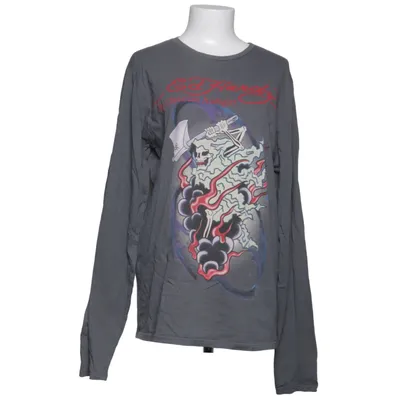 Long sleeve T-shirt (Gray, Multicolored) from Ed Hardy Cotton