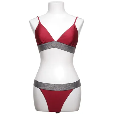 Bikini (Rouge, Argent) de H.Nathalie Élasthane, Polyamide