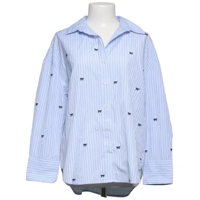 Chemise (Bleu, Blanc) de ONLY Blue Denim Coton, Polyester