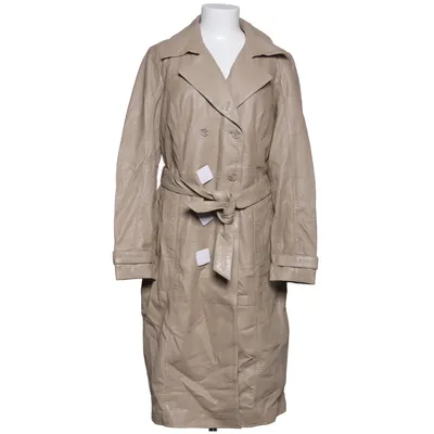 Leather coat (Beige) from Gipsy by Mauritius Leather, Polyester