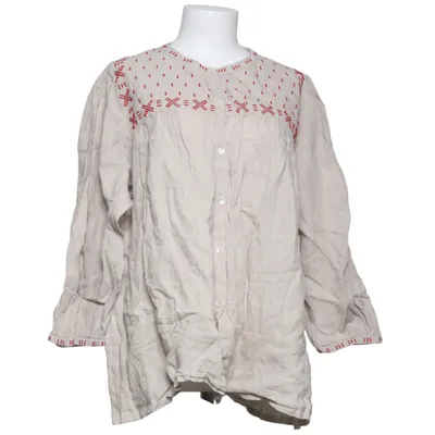 Bluse (Beige, Rød) fra Gudrun Sjödén Linned