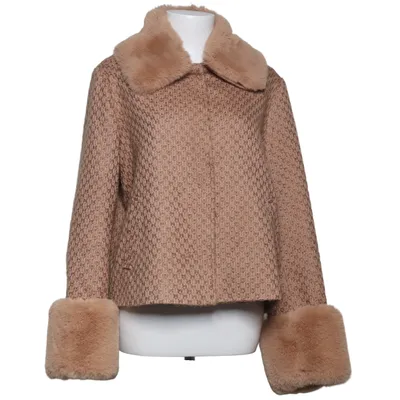 Jacket (Brown) from Leontine Acrylic, Faux fur, Polyester, Viscose, Wool
