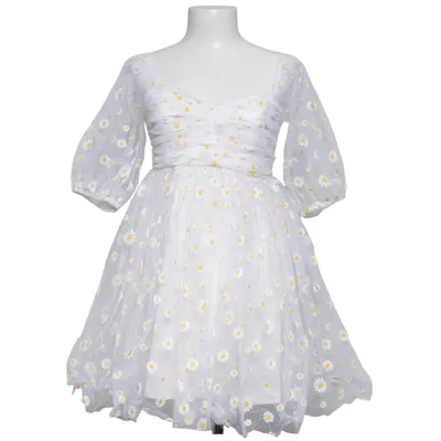 Jurk (Wit, Geel, Meerkleurig) van Lace & Beads Polyester
