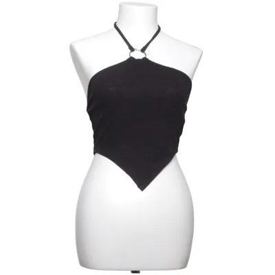 Halternecktopp (Svart) från Shein Elastan, Polyester