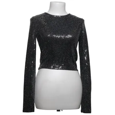 Top (Zwart, Zilver) van Topshop Elastaan, Metallvezel, Polyamide
