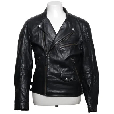 Bikerjacke (Schwarz) von Emilio Baumwolle, Leder, Polyester