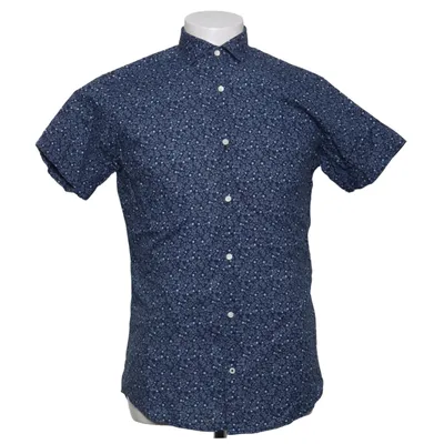 Short sleeve shirt (Blue, White) from Premium by Jack & Jones Linen, Recycled cotton