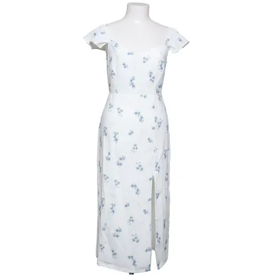 Maxikjole (Hvid, Blå) fra JustFab Polyester