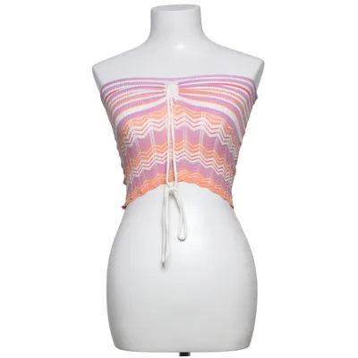 Haltertop (Lila, Oranje, Wit) van Bershka Polyester, Viscose