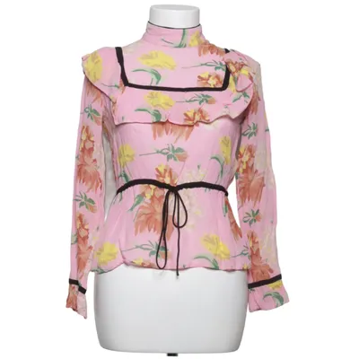 Bluse (Pink, Gul, Brun, Grøn) fra Ganni Viscose