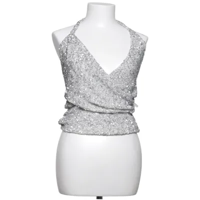 Halternecktopp (Silverfärgad) från Zara Elastan, Polyester