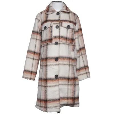Frakke (Beige, Brun, Hvid) fra Wednesday's Girl Akryl, Polyamid, Polyester, Uld