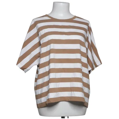 T-shirt (Brun, Hvid) fra Armedangels Økologisk bomuld