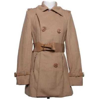 Frakke (Beige) fra Redial Polyester, Uld