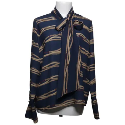 Knytblus (Blå, Beige) från Equestrian Collection Gina Tricot Polyester