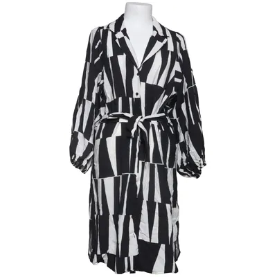 Shirt dress (Black, White) from Object Polyamide, Viscose
