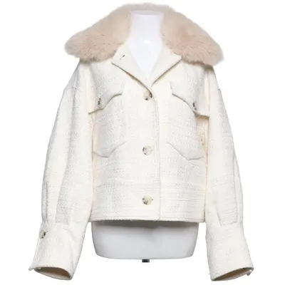 Jacket (Beige) from Meotine Cotton, Elastane, Fox fur, Polyester
