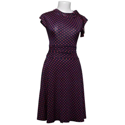 Jurk (Blauw, Rood) van Retrolicious Elastaan, Polyester