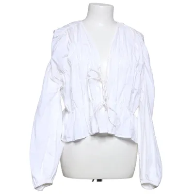 Wikkelblouse (Wit) van Gina Tricot Organisch katoen