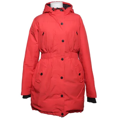 Doudoune longue (Rouge) de Modström Coton, Duvet, Plume, Fourrure, Polyester
