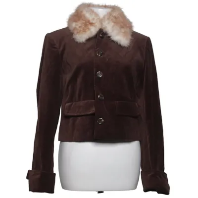 Shearlingjakke (Brun) fra Reserved Bomuld, Polyester, Viscose