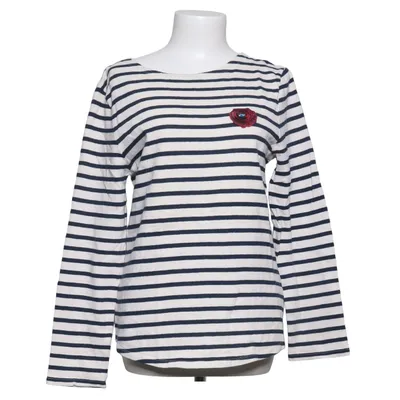 Langærmet t-shirt (Blå, Beige) fra Eleven Paris Bomuld
