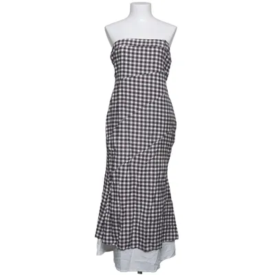 Långklänning (Svart, Vit) från Adoore Linne, Polyester, Viskos