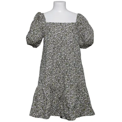 Jurk (Zwart, Meerkleurig) van Uniqlo Katoen, Polyester