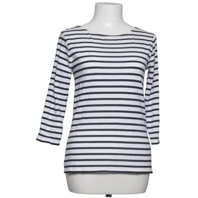 Langærmet t-shirt (Sort, Hvid) fra Hallhuber Bomuld, Elastan, Modal