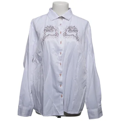 Chemise (Blanc) de Os Trachten Coton, Élasthane, Polyamide