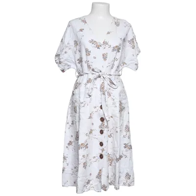 Robe (Blanc, Multicolore) de Mango Coton, Lin, Viscose